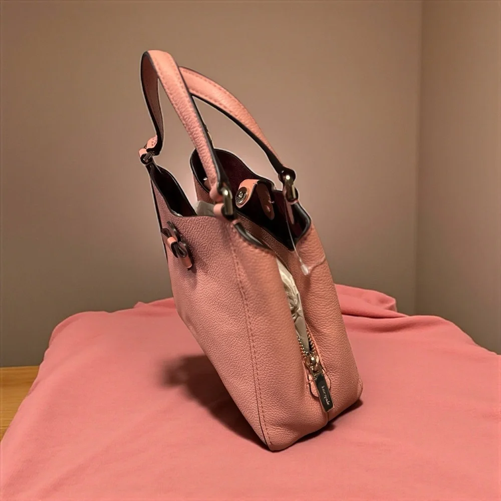 Kate Spade Blush Shoulder Bag/tote with Bow Accent - Picture 8 of 15